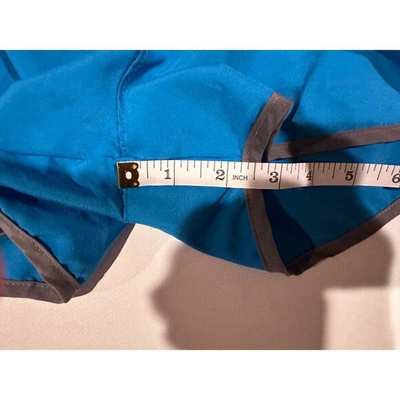 Under Armour Womens HeatGear Running Short Drawstring Blue lime green Sz Large - Picture 3 of 6